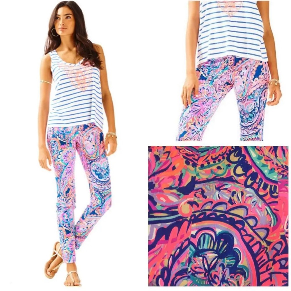 EUC Lilly Pulitzer Kelly Pant Drop Me A Lime Size 2